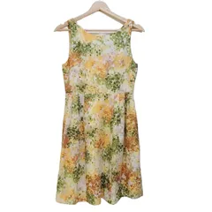 Chesty(チェスティ) ワンピース サイズ1 S レディース - ダークイエロー×グリーン×マルチ ノースリーブ/ひざ丈