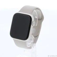 〔中古品〕 Apple Watch Series 7 GPS 45mm スターライトアルミニウムケース スターライトスポーツバンド【348】