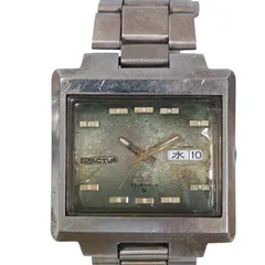 【稼働 良品】1205-1 SEIKO 5ACTUS セイコー 5アクタス 6106-5530 メンズ腕時計 自動巻き スクエア グリーン文字盤