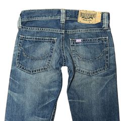 RODEO CROWNS ローライズ ルーズ ブーツカットデニム インディゴ レディースM ロデオクラウンズ