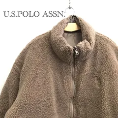 U.S. POLO ASSN. リバーシブル ボアジャケット PLM23811 L ブラウン メンズ ファッション