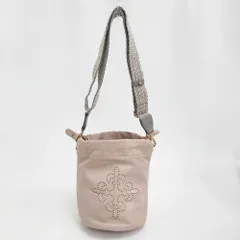 russet ソフトレザー巾着 パンチング 2way ショルダーバッグ 24SS ピンク レディース ラシット【中古】5-1121G♪ russet ソフトレザー巾着 パンチング 2way ショルダーバッグ 24SS