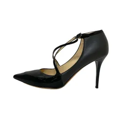 JIMMY CHOO(ジミーチュウ) パンプス 39 1/2 レディース - 黒 ピンヒール レザー