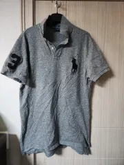 POLO RALPH LAUREN ポロラルフローレン ナンバー3 半袖 カラーTシャツ グレー Lサイズ