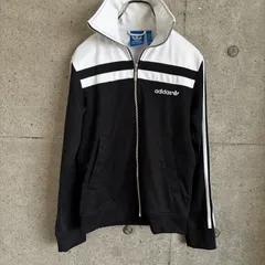 古着【USED】 アディダス adidas 89 ヨーロッパ トラック トップ ジャージー ジャケット ホワイト/ブラック オリジナルス Originals メンズ 男性 S18699 トラックジャケット Ｓサイズ　トレフォイル　３ストライプ