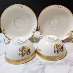 希少品 パラゴン ピオニーシェイプ カップ＆ソーサー ブラック ピンク