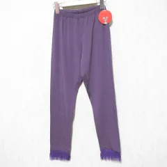 未使用 OLLEBOREBLA オレボレブラ アルベロベロ ぶたさん 裾レース イージーパンツ レギパン 538862 サイズM パープル レディース 古着 中古 USED