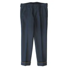 美品 18AW kolor カラー ウール ダブル スリム スラックス パンツ アーカイブ サイズ3 紺 ネイビー メンズ 古着 中古 USED