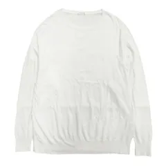 美品 21ss コモリ 18Gゲージ クルーネック ニット セーター コットン カットソー 白 ホワイト メンズ 古着 中古 USED