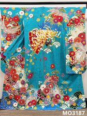 振袖 金駒 銀通し 紋意匠 桜 身丈158cm パールトーン加工済 MO3780