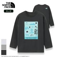 ザ・ノース・フェイス THE NORTH FACE NTJ82530ST L/S SHIRETOKO T ロングスリーブシレトコトコティー キッズ NTJ82530ST 長袖Tシャツ ロンT 知床トコさん イラスト 観光キャラクター オーガニックコットン UV