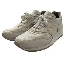 良品 New Balance ニューバランス M997BSN USA製 パイソンレザー ローカット スニーカー 27cm ホワイト メンズ 古着 中古 USED