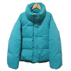 良品 LANVIN en Bleu ランバンオンブルー ダウンジャケット ブルゾン 38 ターコイズブルー レディース 古着 中古 USED