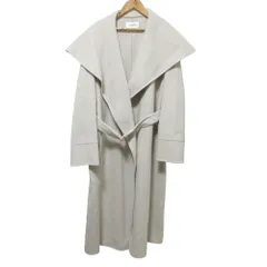 美品 23AW FRAY I.D フレイアイディー ビッグカラーリバーロングコート 1 ピンクベージュ レディース 古着 中古 USED