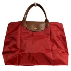 新品同様 Longchamp ロンシャン ルプリアージュ ハンドバッグ レッド レディース 古着 中古 USED