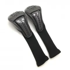 【美品】セントアンドリュース ヘッドカバー2点セット(FW) グレー×黒 フェアウェイウッド用ゴルフ St ANDREWS