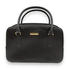 美品 BURBERRY バーバリー レザー スクエアハンドバッグ ブラック レディース 古着 中古 USED