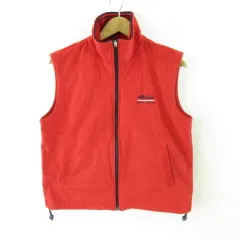 エレッセ ellesse ベスト ジップアップ 赤 M *T122