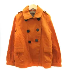メルローズ MELROSE トレンチコート スプリングコート ショート丈 ライナー付き 3 オレンジ /SM33のサムネイル