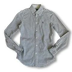 POLO RALPH LAUREN ポロラルフローレン ネイビー ギンガムチェック スリムフィット 長袖 シャツ