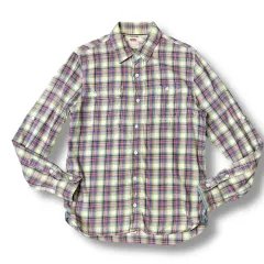 リーバイス バイカラーチェック ツーポケット ウェスタン 長袖 シャツ S