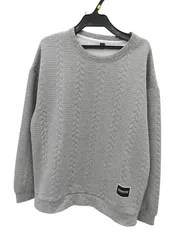 【未使用】【サイズは商品説明参照】トレーナーメンズ秋冬服　長袖/グレー/Mサイズ/Y-039