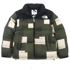 美品▼ザ・ノースフェイス アイジュンヤワタナベマン 22AW WJ-J914 NUPTSE ヌプシ パッチワーク フード入り ダウンジャケット L 正規品