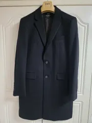 TNGT メンズ カシミア 100% ブラック コート (105 サイズ)