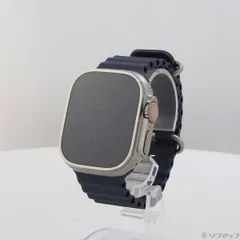 〔展示品〕 Apple Watch Ultra 2 GPS + Cellular 49mm ナチュラルチタニウムケース ネイビーオーシャンバンド【269】