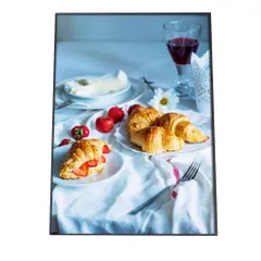 【B2サイズ（約51x73cm）】【an-poster-474】パン 料理 食品 ポスター 朝食 インテリア 飲食店 スーパー キッチン 旅館 ホテル ロビー 料理 食べ物 フード ドリンク  縦