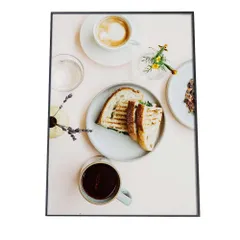 【B4サイズ（約25x36cm）】【an-poster-486】パン 料理 食品 ポスター 朝食 インテリア 飲食店 スーパー キッチン 旅館 ホテル ロビー 料理 食べ物 フード ドリンク  縦