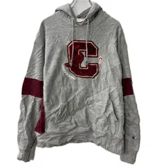 Champion プリントスウェット パーカー 2XL グレー チャンピオン フーディー リバースウィーブ プルオーバー トップス 秋物 a712-5445