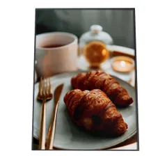 【A4サイズ（約21x30cm）】【an-poster-560】パン 料理 食品 ポスター 朝食 インテリア 飲食店 スーパー キッチン 旅館 ホテル ロビー 料理 食べ物 フード ドリンク  縦