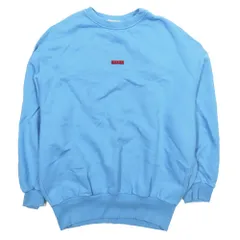 美品 22aw MARNI マルニ スウェット トレーナー クルーネック スモール ボックスロゴ プルオーバー 長袖 トップス ライトブルー 36 レディース 古着 中古 USED