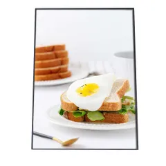 【A3サイズ（約30×42cm）】【an-poster-567】目玉焼き 料理 食品 ポスター 朝食 インテリア 飲食店 スーパー キッチン 旅館 ホテル ロビー 料理 食べ物 フード ドリンク  縦