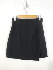 新品 Louere ルエレ インナーパンツ付ラップ風ミニ スカート sizeL/黒 ■■レディース
