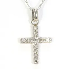 PT900　PT850　ネックレス　necklace　ダイヤ　0.15　総重量約1.9g　約44cm