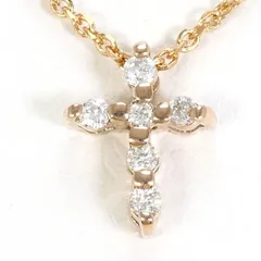 K10PG　ネックレス　necklace　ダイヤ　0.06　総重量約1.3g　約42cm