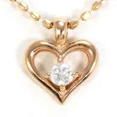 K10PG　ネックレス　necklace　ダイヤ　0.03　総重量約1.1g　約40cm