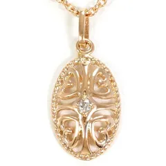 K10PG　ネックレス　necklace　ダイヤ　総重量約1.2g　約40cm