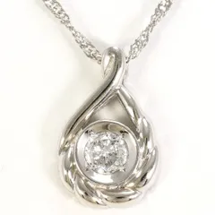 PT900　PT850　ネックレス　necklace　ダイヤ　0.34　鑑定書　総重量約6.0g　約39cm
