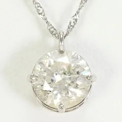 PT900　PT850　ネックレス　necklace　ダイヤ　1.0　0.09　鑑別書　総重量約2.0g　約41cm