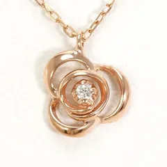 ヴァンドーム青山　K10PG　ネックレス　necklace　ダイヤ　箱　総重量約0.7g　約40cm