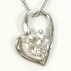 PT900　PT850　ネックレス　necklace　ダイヤ　0.20　総重量約1.7g　約45cm