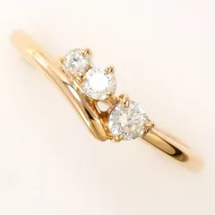 4℃　K10PG　リング　ring　指輪　7号　ジルコニア　総重量約1.4g