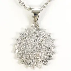 PT900　PT850　ネックレス　necklace　ダイヤ　1.00　カード鑑別書　総重量約7.3g　約40cm