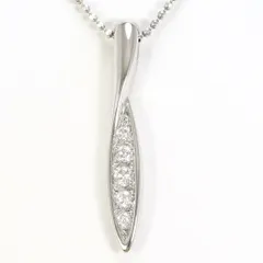 PT900　PT850　ネックレス　necklace　ダイヤ　0.20　カード鑑別書　総重量約7.1g　約40cm