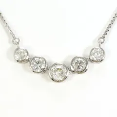 PT850　ネックレス　necklace　ダイヤ　1.52　カード鑑別書　総重量約7.2g　約0cm