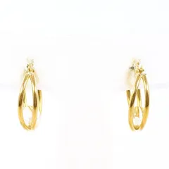 K18YG　ピアス　pierced earrings　クォーツ　総重量約1.2g