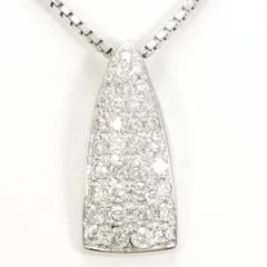 PT900　PT850　ネックレス　necklace　ダイヤ　1.00　カード鑑別書　総重量約11.2g　約40cm